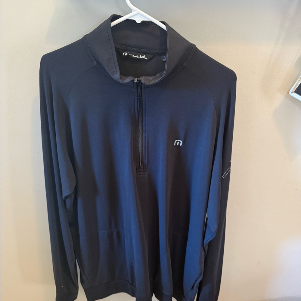 Travis Mathew Black Half-Zip Pullover